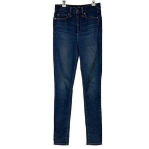 GAP Jeans True Skinny High Rise Dark Wash‎ Denim Women Size 26 Long Modern Fit